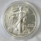 2011-W $1 American Silver Eagles, 1 oz Burnished, Ten (10) Coins w/COA's & OMB's