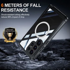 For Galaxy S25 Ultra MagSafe Case Shockproof Privacy Cover with Screen Protector