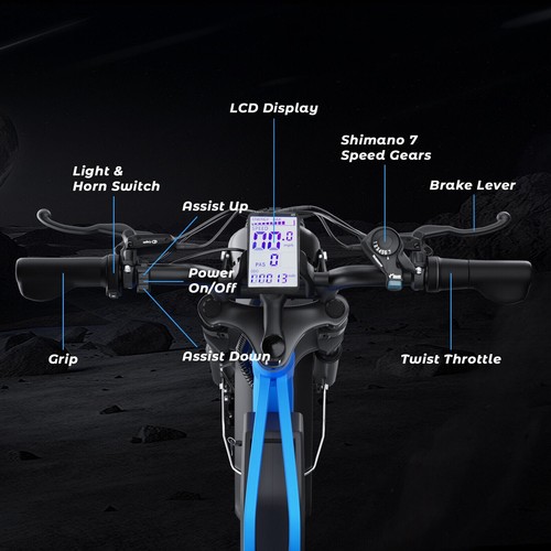 Electric-Bicycle 1500W/3000W Adults E-Bike 20'' Fat Tire Mountain MTB 20/46Ah UL - Picture 17 of 28