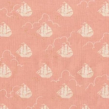 Michael Miller Fabrics~Peter Pan~Jolly Roger~Blossom (Pink)~BTY, MD7941 Sailboat