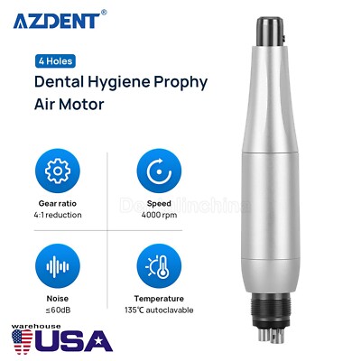 Premium Plus Dental Hygiene Prophy Handpiece Air Motor 4Holes 4:1 Nose Cone