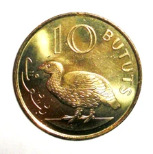 1998 Gambia 10 bututs Coin Double-Spurred Francolin Bird Animal Wildlife