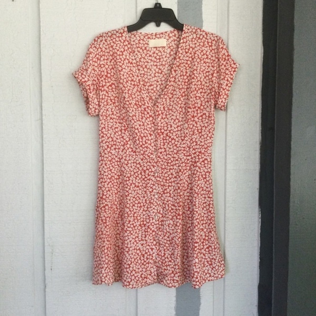 Capulet Mabel Floral Print Mini Dress Size S Button Pocket In