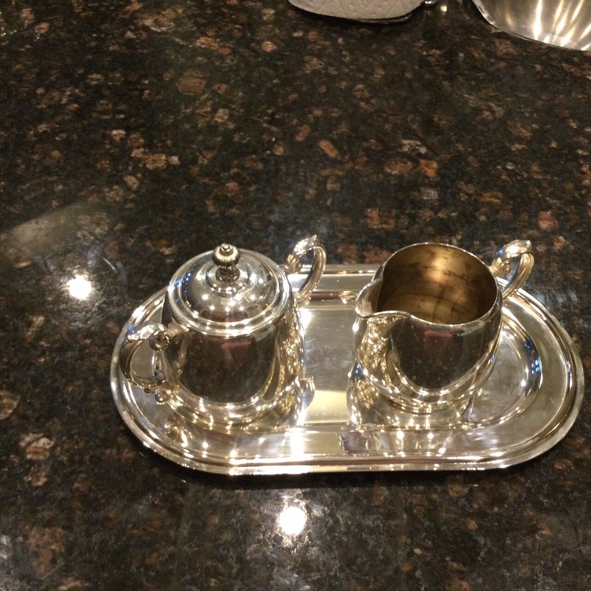 Wm Rogers Spring Flower Creamer/Sugar/Tray Set | eBay