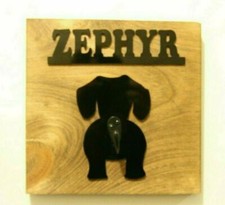 Personalized Wooden Dog Leash Hangers Custom Leash Holder Pet Hook Name Sign Dog