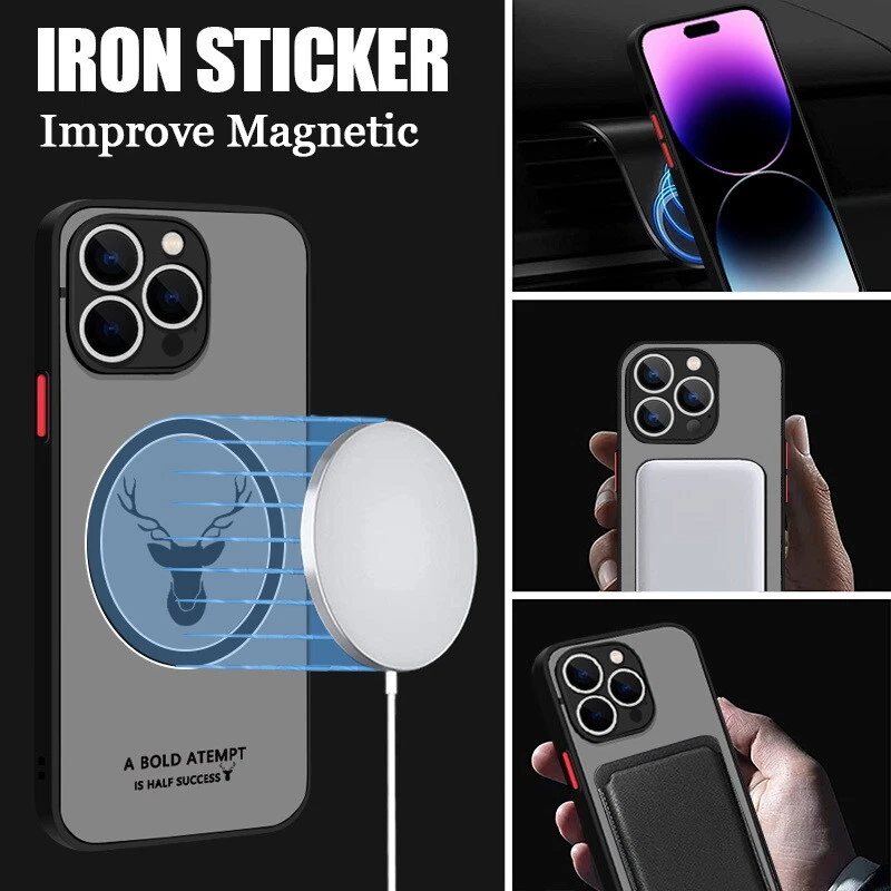 For iPhone 15 Pro Max 14 13 12 11 X ShockProof Magsafe Magnetic Matte Case Cover - Image 3 of 4