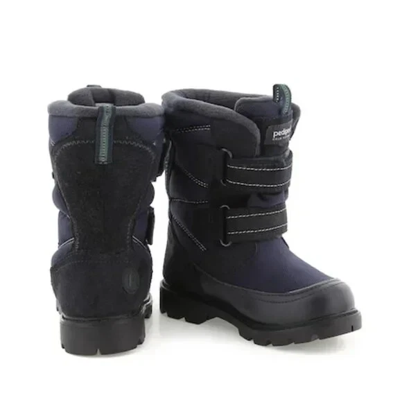 NUEVAS Botas de Nieve Pediped Kid Cruz Azul Marino Hunter Altas Doble Correa Foto 4 de 4