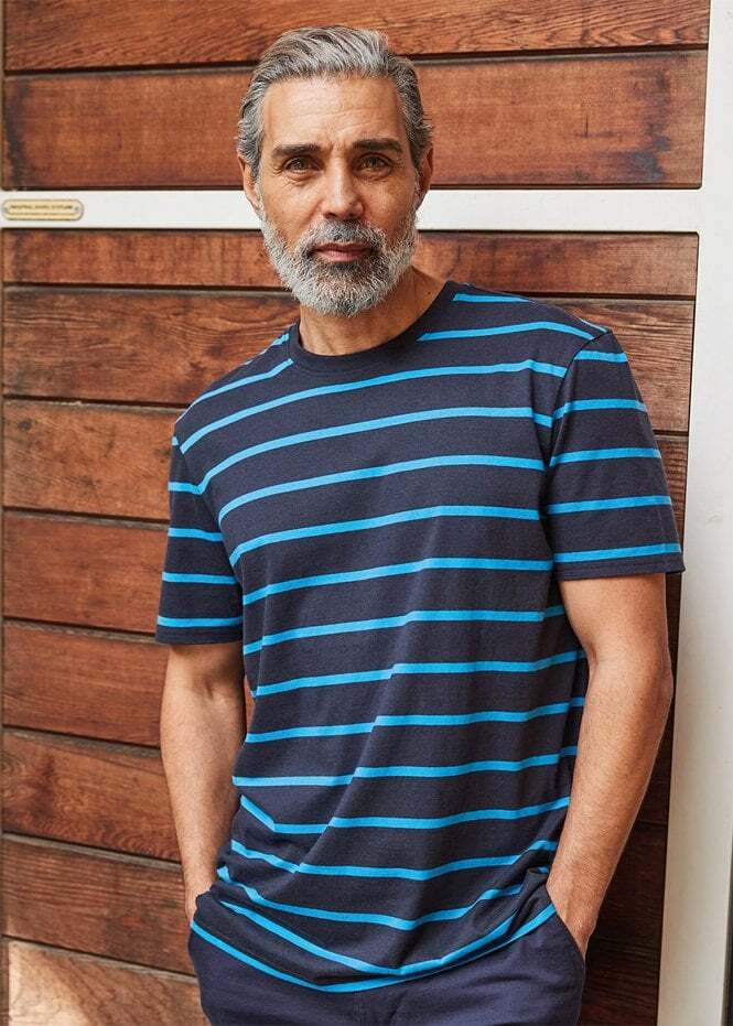 T Shirt a righe fila anteriore FR136