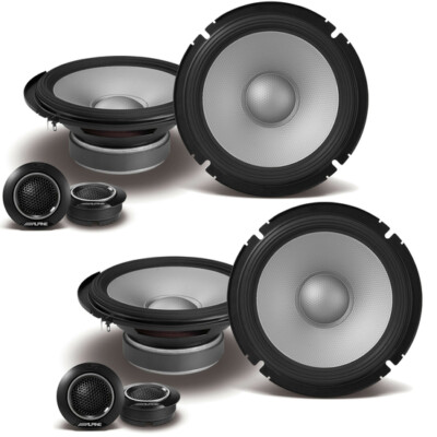 Alpine S2-S65C 160W RMS 6.5'' 2-way Component Speaker (2-Pairs)