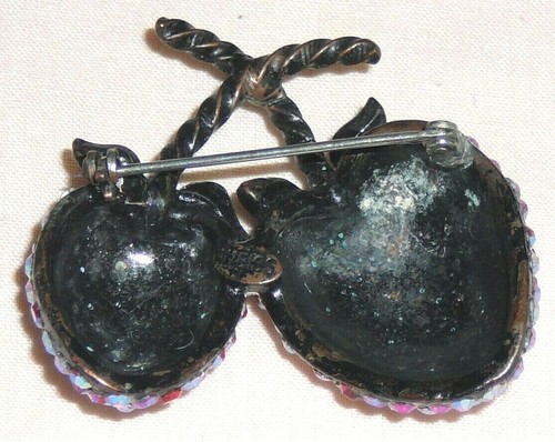 Genuine Weiss two strawberry vintage brooch - Bild 2 von 2