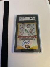 Justin Herbert Leaf Valiant All-American Yellow Rookie  /10 SGC 9.5 Auto 10