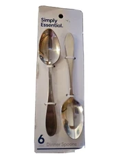 Set of 6 Simply Essential Dinner Spoons Stainless Steel