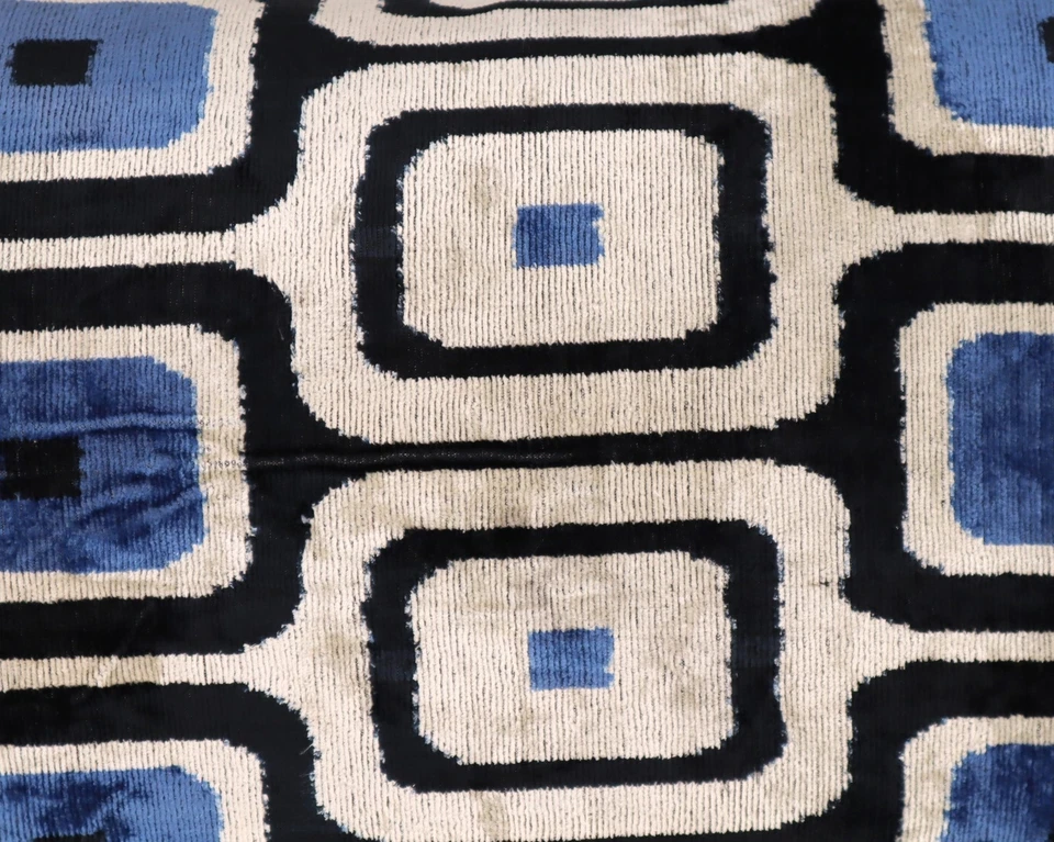 Canvello Luxury Geometric Blue Black Pillow for Couch | 16 x 24 in (40 x 60 cm) - Image 2 of 4