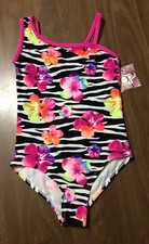 NEW Girls OP Floral Print Swimsuit Size 4/5