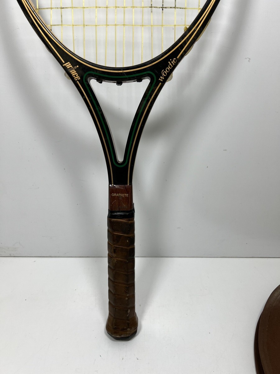 prince woodie ヴィンテージラケット Prince “Woodie” 1980 Graphite Tennis Racket Original Leather