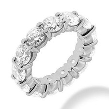 9.60 carat Round Diamond Eternity Ring 14k gold Band 12 x 0.80 ct GIA cert J Si2