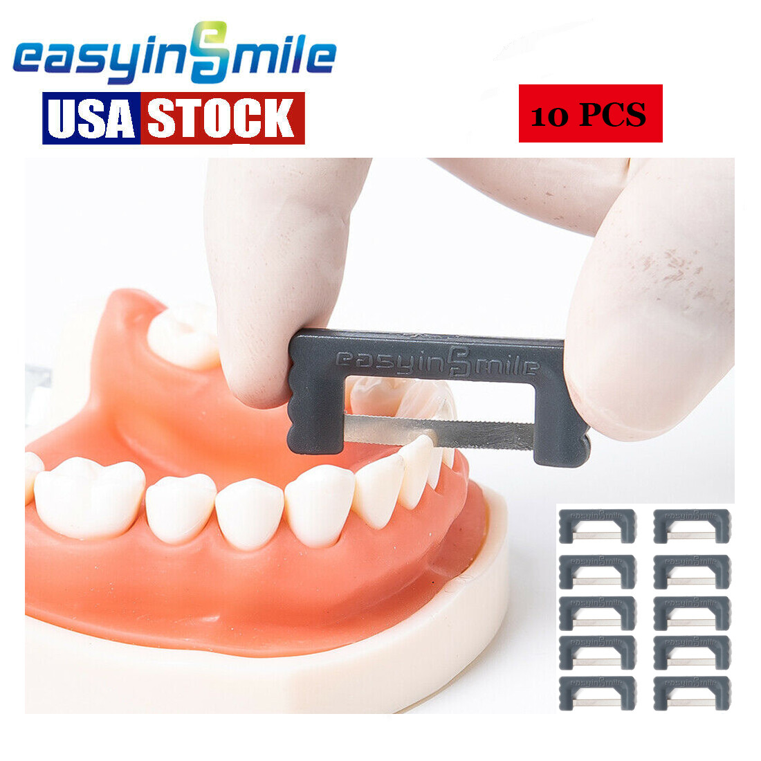 PH Test Strips 10-Piece Dental IPR Strip Kit For Orthodontic Enamel Reduction - Professional Grade Strip Doors - Foto 4