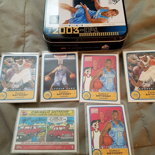 Carmel Anthony rookie cards.(6) total. 2003 upper deck. plus rookies