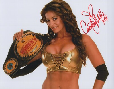 セール…キャンディスミシェル直筆サイン入り写真…Candice Michelle Candice Michelle WWE authentic signed autographed 8x10 photograph