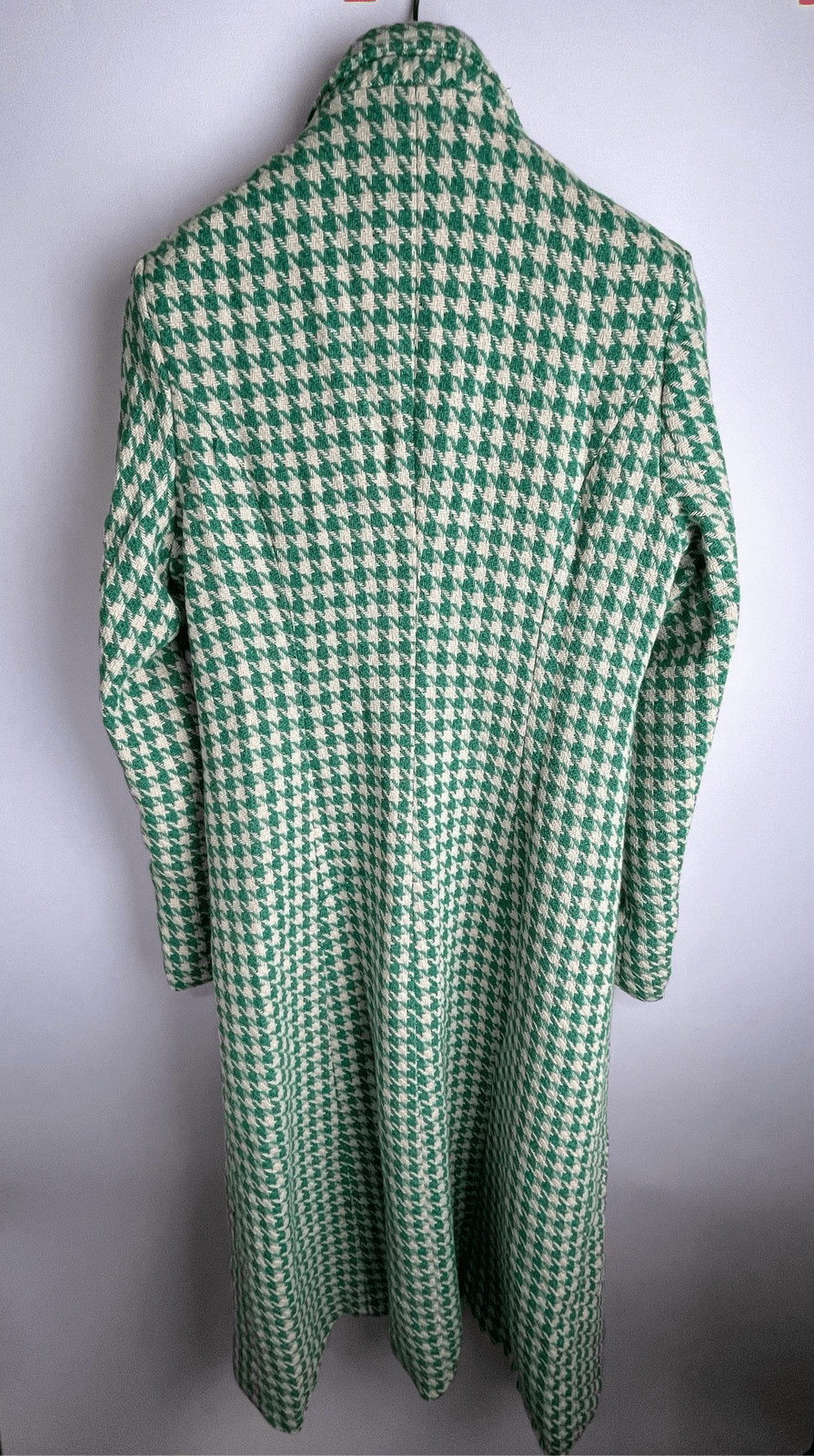 Green Houndstooth Jacket Coat - image 4