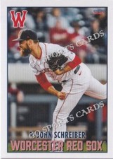 2022 Worcester Red Sox John Schreiber RC Rookie Boston Red Sox
