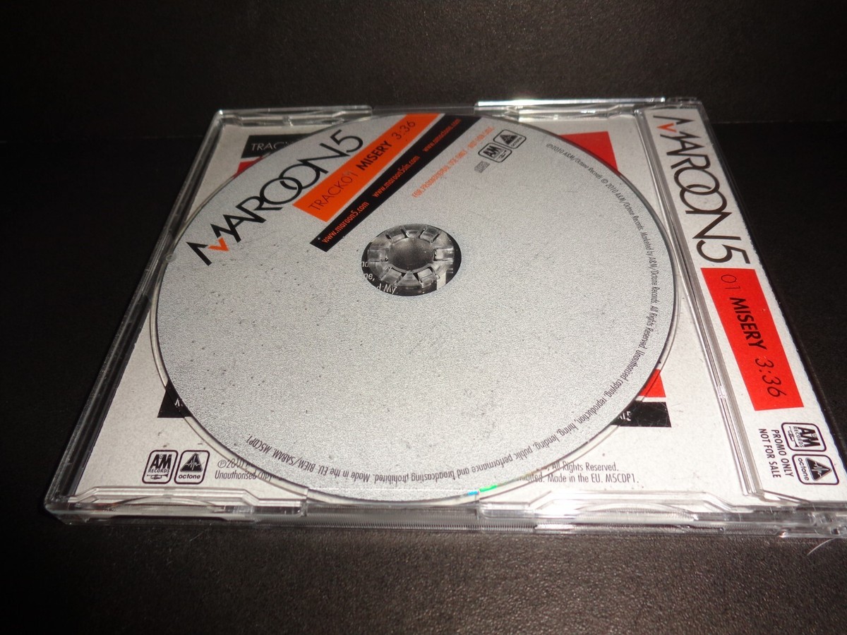 MISERY by MAROON 5- Very Rare Collectible PROMOTIONAL CD Single