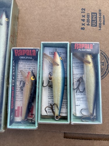 Vintage RAPALA FISHING LURES TACKLE BOX MIXED COLORS Lot Of 5 - Picture 5 of 20