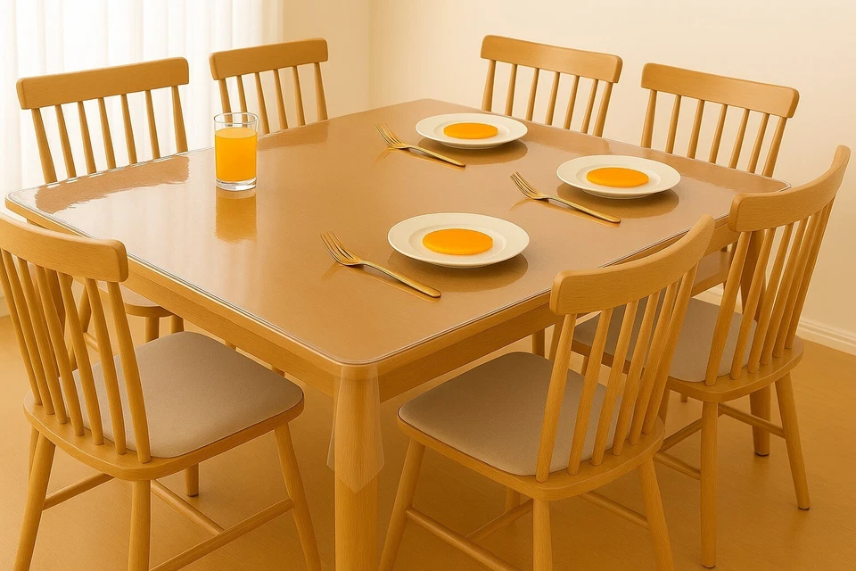 Tovaglia Trasparente Plastificata Antimacchia Protettiva Tavolo PVC spessore 1mm - Immagine 3 di 4