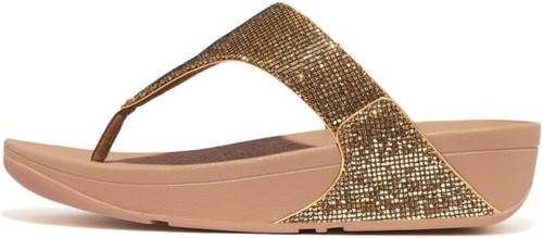 Fitflop Women's Lulu Gold Glitterball Toe-Post Sandals - Picture 3 of 4
