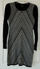 NWT MOSSIMO Womens Black & White Long Knit Sweater Dress Size XS XSmall