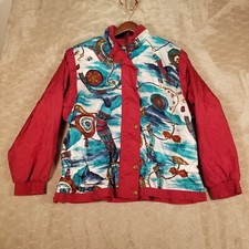 VTG 80's 90's Lavon by Cheerful Corp Windbreaker Parachute Track Jacket Sz Lg