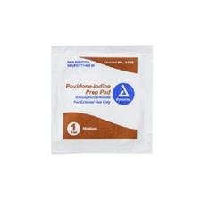 Povidone Iodine Prep Pads, 100/Box
