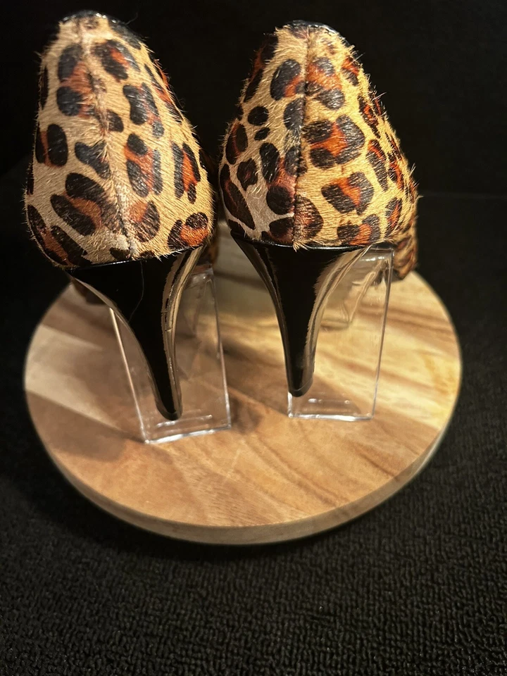 Zapatos de salón Merona de cuero con estampado animal de leopardo talla 7,5 nuevos sin caja Foto 4 de 4