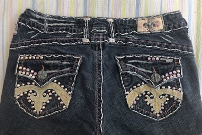 LAGUNA BEACH Jeans SZ 30 (ALTERED to a Smaller Waist) CRYSTALS