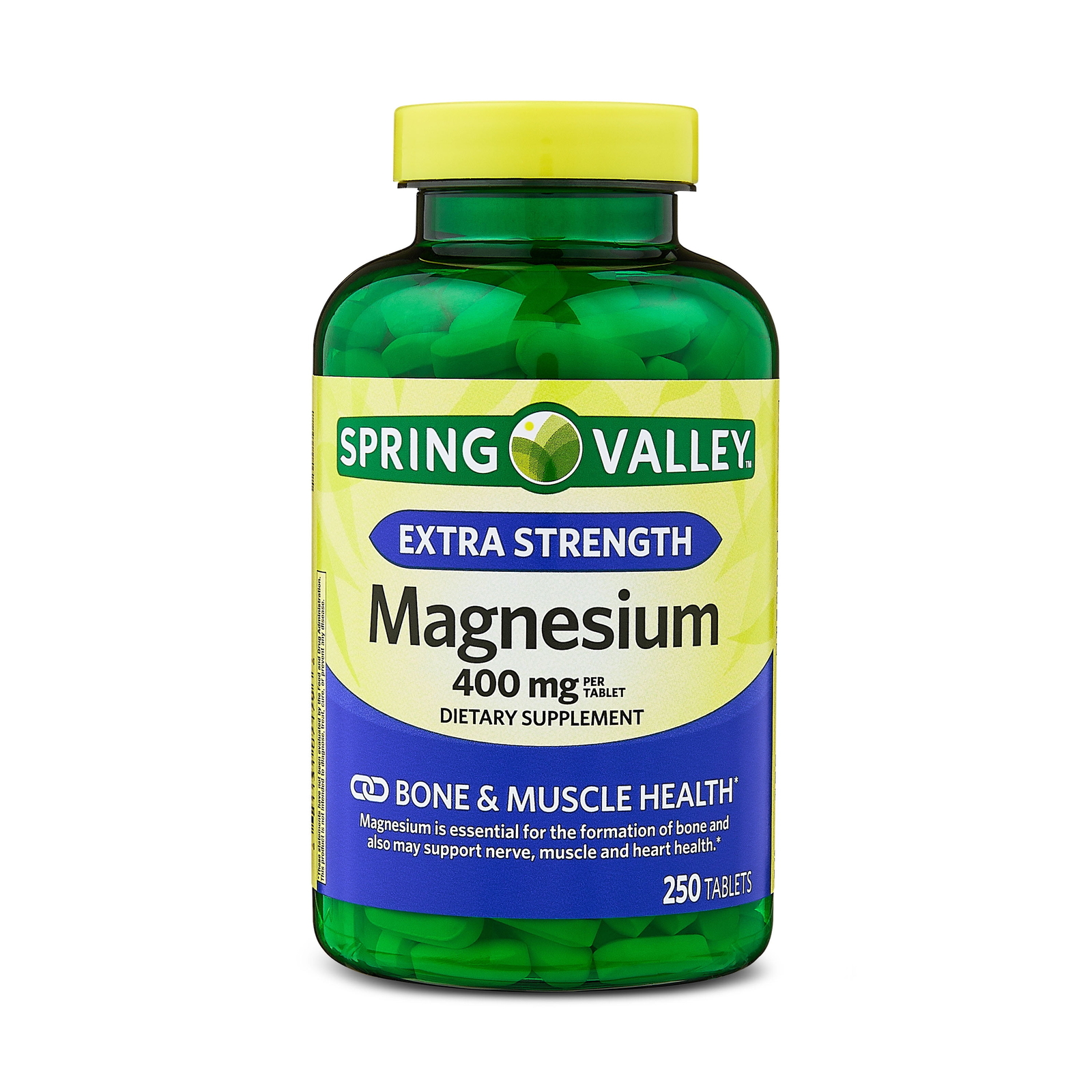 Spring Valley Magnesium 400mg Tablets for Bone Muscle Health 250 Count