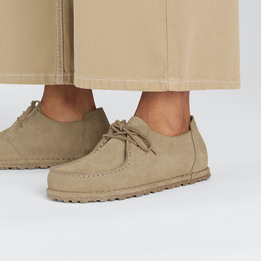 BIRKENSTOCK UTTI LACE GRAY TAUPE SHOES LACED MOCASSIN BIRKENSTOCK UTTI LACE GRAY TAUPE SHOES LACED MOCASSIN