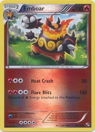 Pokemon TCG Black & White - Emboar 19/114 (Reverse Holo)