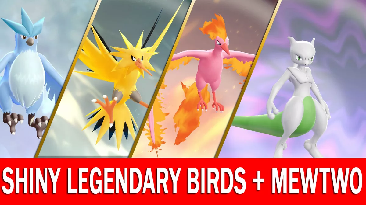 Shiny 6IV Articuno, Zapdos, and Moltres Legendary Birds Pokemon