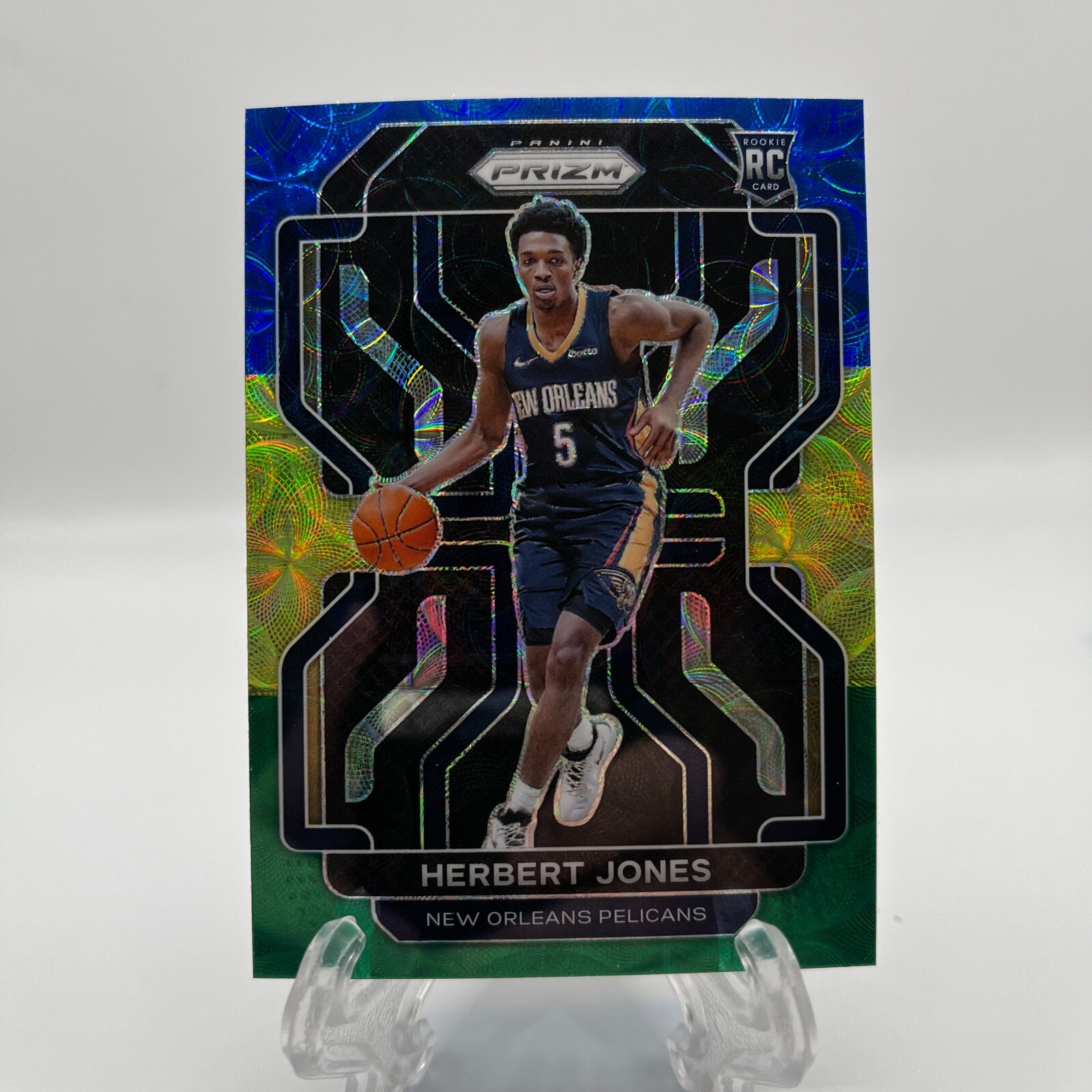 Herbert Jones 2021-22 Prizm #329 Choice Blue Yellow Green Prizm Rookie Pelicans