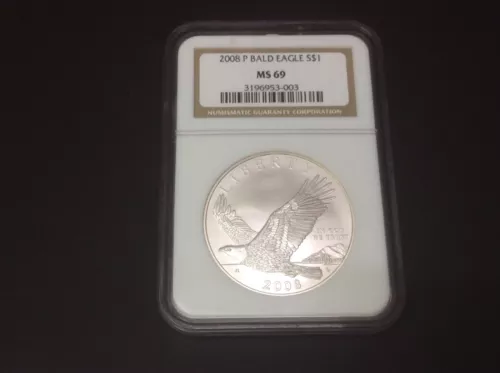 2008-P $1 Bald Eagle Silver Dollar Commemorative NGC MS69