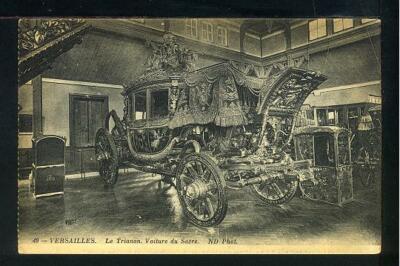 Postcard - Versailles @1920 Le Trianon Voiture du Sacre