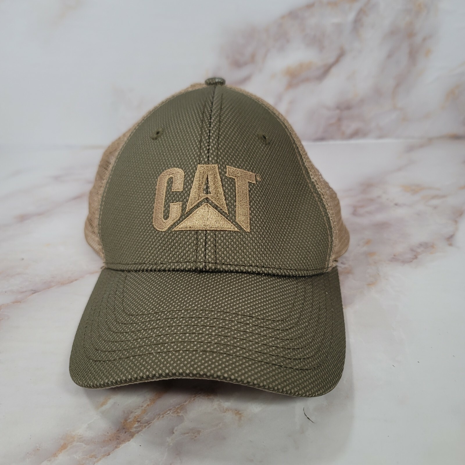 Caterpillar CAT Equipment Olive Green Tweed Twill & T… Gem