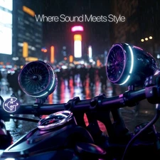 300W Amplifier Bluetooth Waterproof Motorcycle Stereo LED Speakers Audio AUX USB