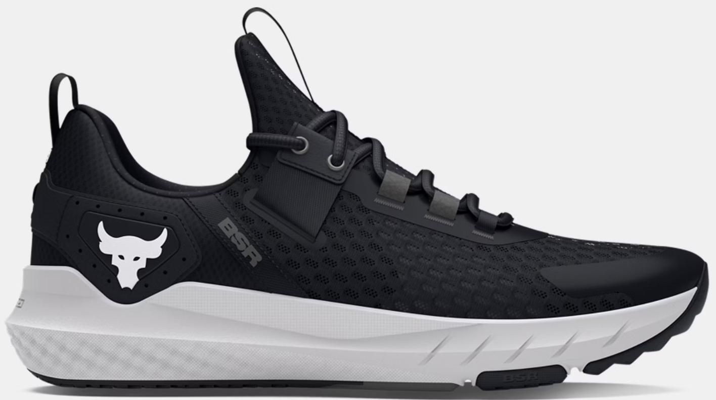 Size 11.5 - Under Armour Project Rock BSR Black White for  display picture 2