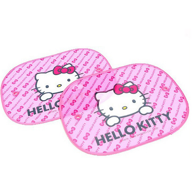 Hello Kitty 2 Pcs Car Side Sunshade Window Screen Visors Windshield