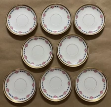 Set Of 8 Vintage Limoges L. Bernardaud & Co. B&C France Saucer Plates