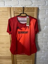 GERMANY TEAM OLYMPIC GAMES SHIRT RED ADIDAS TRIKOT WOMEN sz M 14 