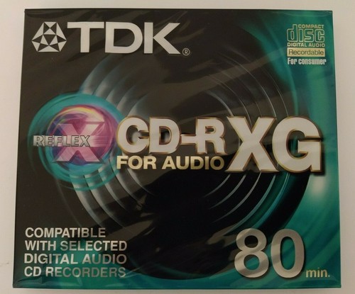TDK CD-RXG 80ED Reflex Audio Music CD-R Blank Recordable Disc 80 Mins New Sealed - Afbeelding 6 van 8