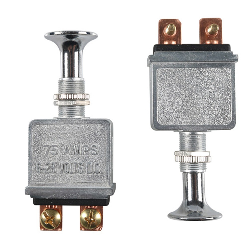 Heavy Duty 75A Push Pull Switch 6-28V DC 12 Volt 75A SPST 2 Position On-Off New
