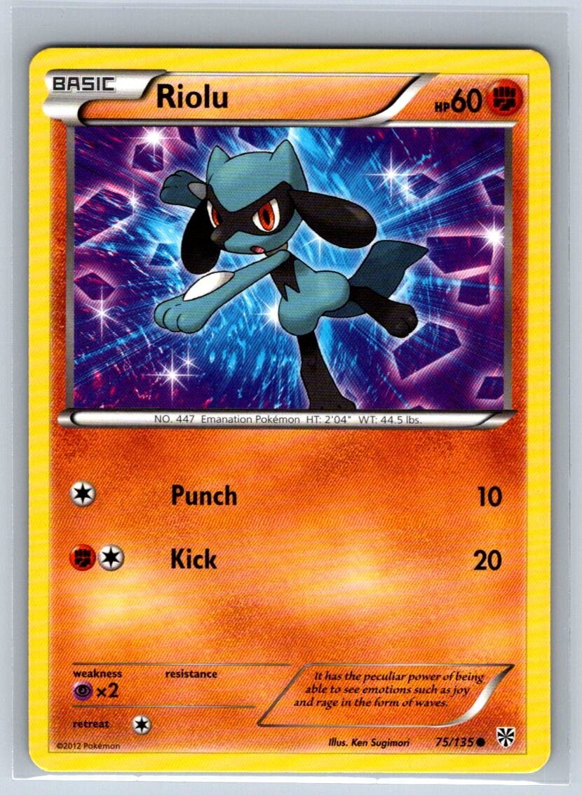 Pokemon Riolu B&W Plasma Storm 75/135 LP